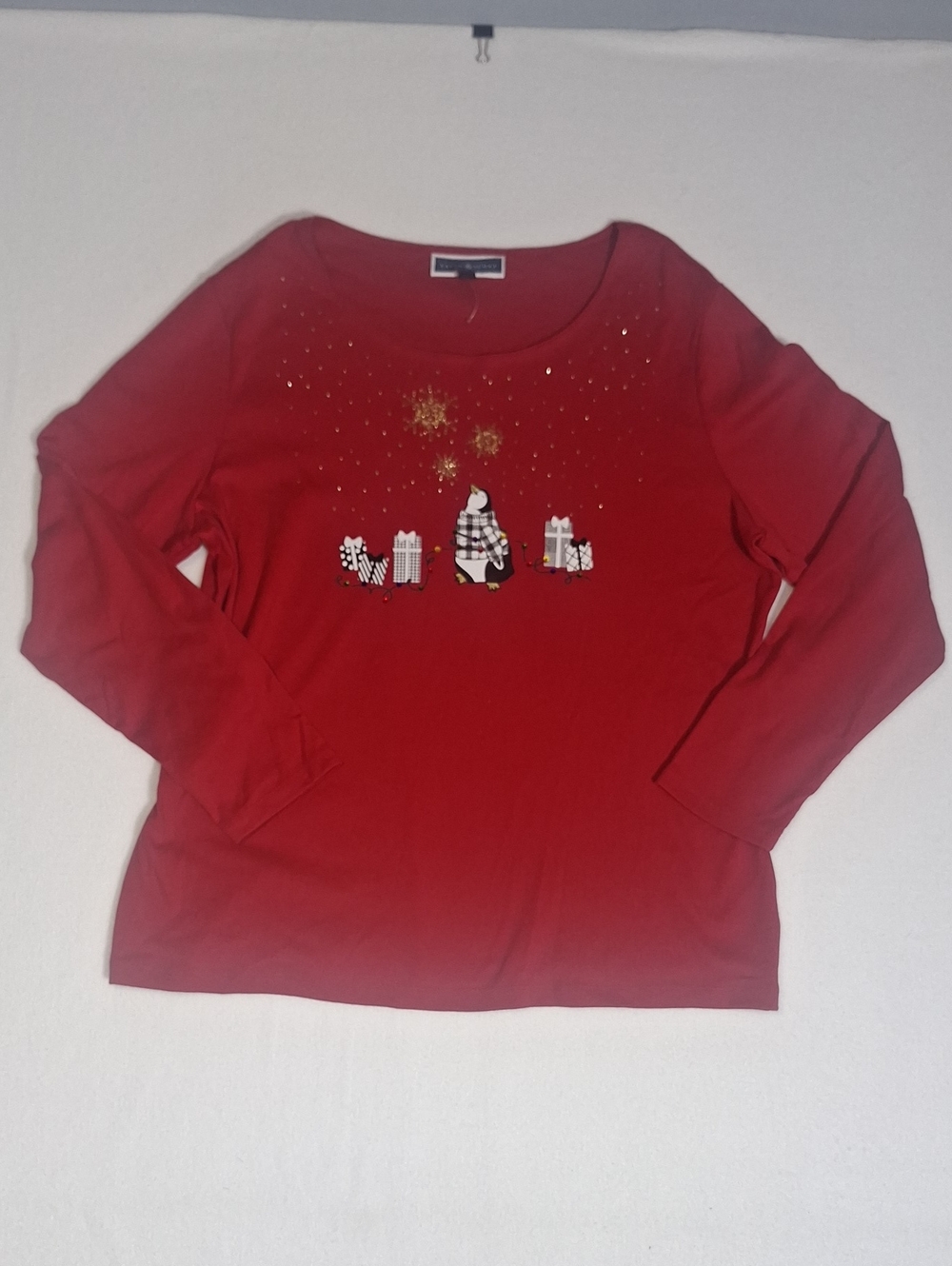 Karen Scott Holiday Long Sleeve Top